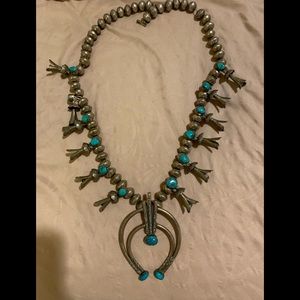 Vintage Native American squash blossom necklace